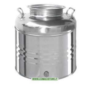 contenitore olio inox 15 litri